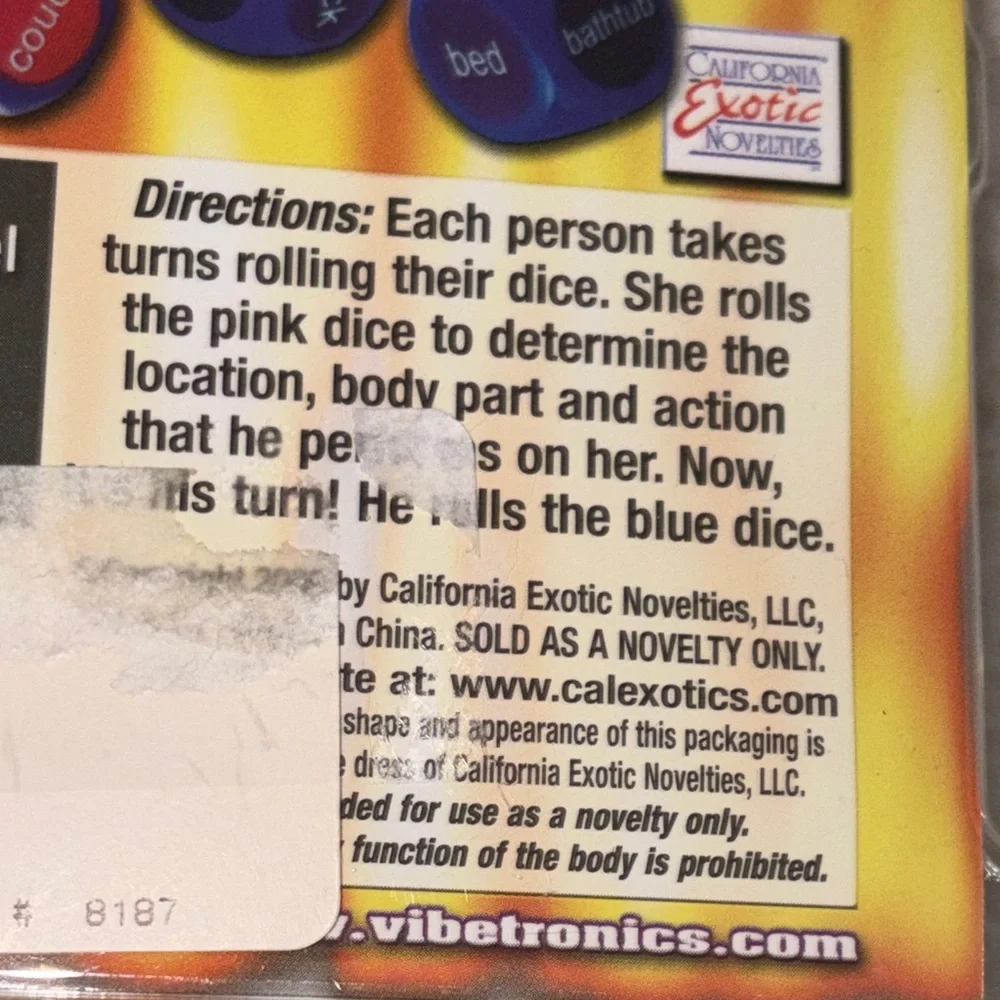 Hot & Spicey Intimately Pleasurable, Enjoyable and Exciting Party Dice Game, New